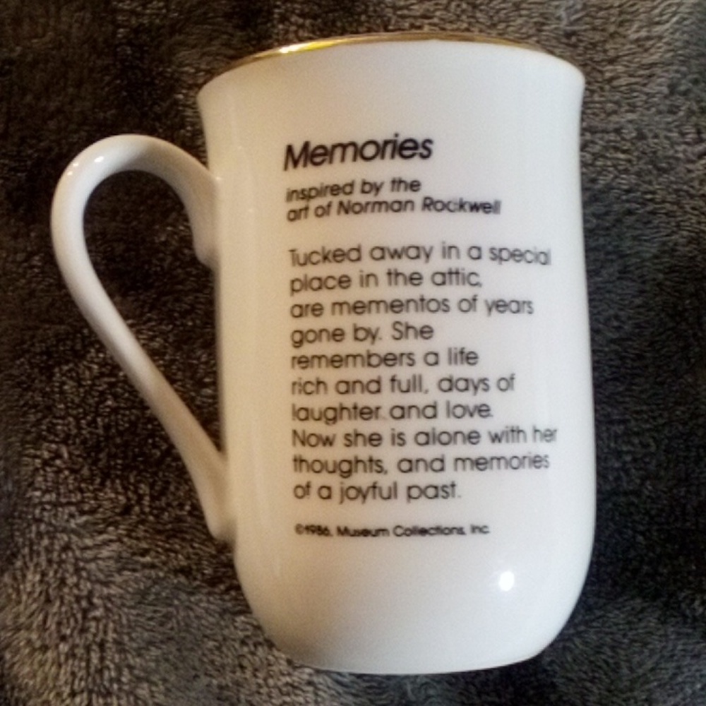 1986 NORMON ROCKWELL MUG MEMORIES